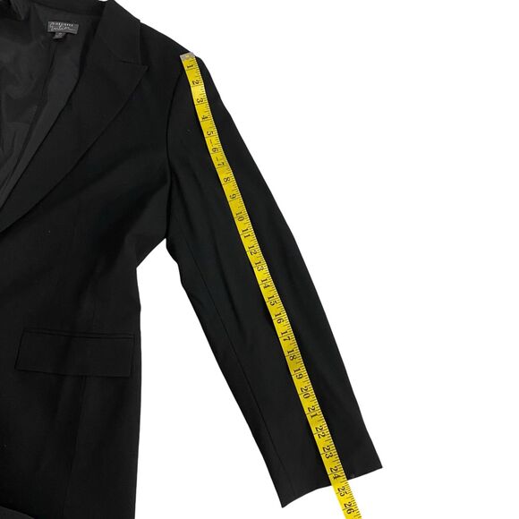 Classiques Entier Blazer Womens 10 Black Longline Jacket Minimalist Office Work - Picture 5 of 14